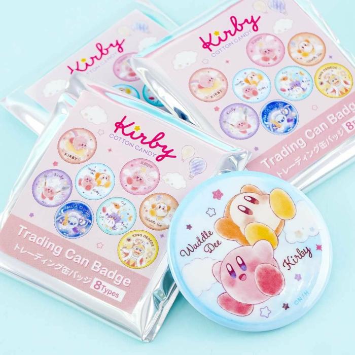 Badges & Pins |  Kirby Cotton Candy Trading Can Badge Accessories Badges & Pins