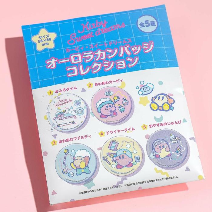 Badges & Pins |  Kirby Sweet Dreams Aurora Glittering Can Badge Accessories Badges & Pins