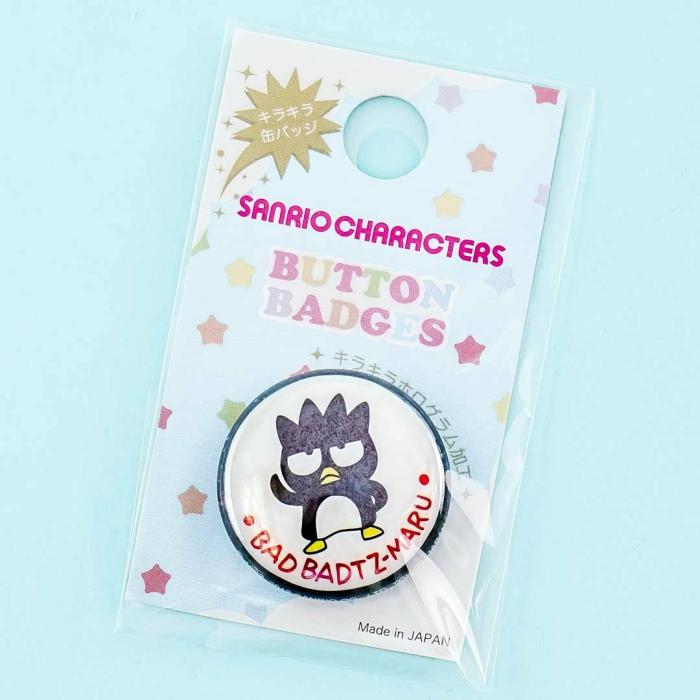 Badges & Pins |  Sanrio Characters Glitter Badge – Bad Badtz Maru Accessories Badges & Pins