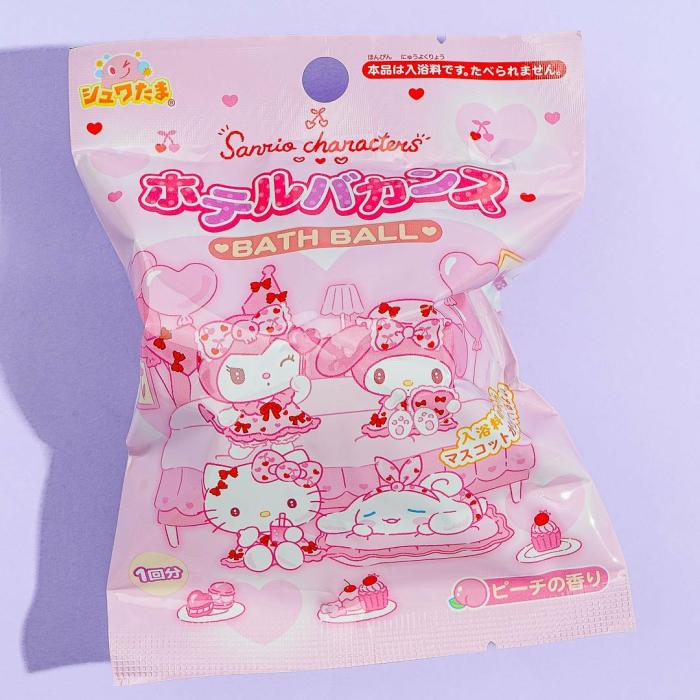 Bath |  Sanrio Characters Pink Hotel Vacation Bath Ball – Peach Bath Bath