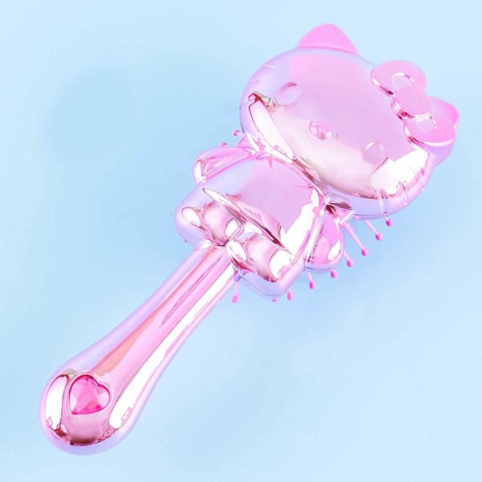 Beauty |  Hello Kitty Metallic Die-Cut Hairbrush Accessories Beauty