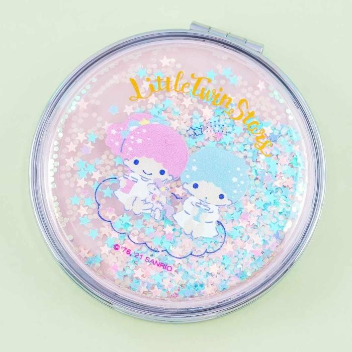 Beauty |  Little Twin Stars Glittery Compact Mirror Accessories Beauty