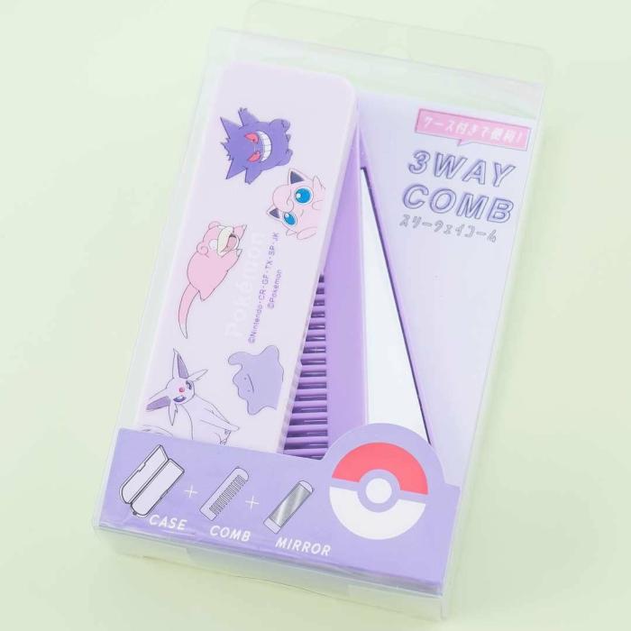 Beauty |  Pocket Monsters 3-Way Lilac Comb Set Accessories Beauty