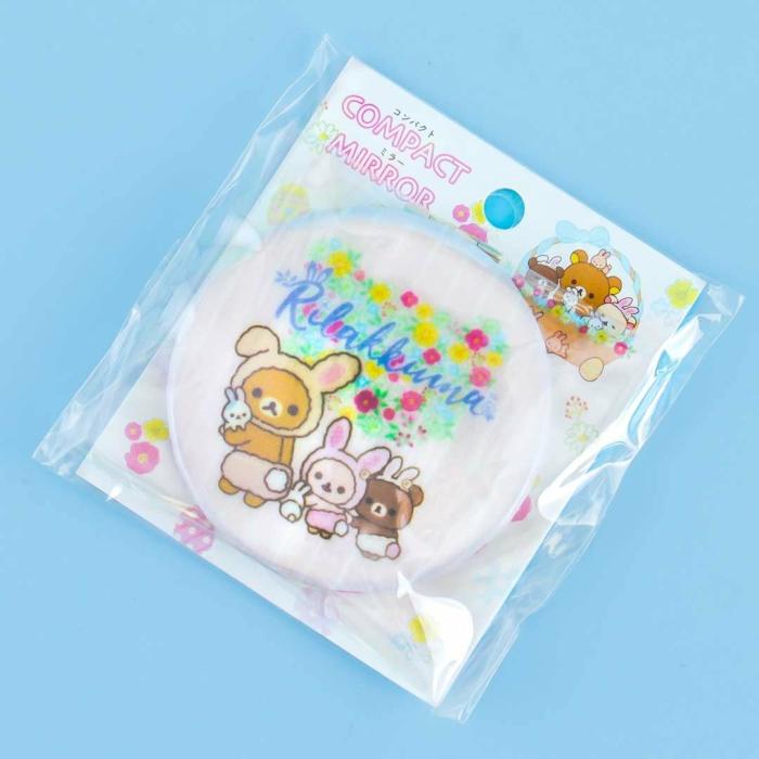 Beauty |  Rilakkuma With Rabbits In The Flower Forest Compact Mirror Accessories Beauty