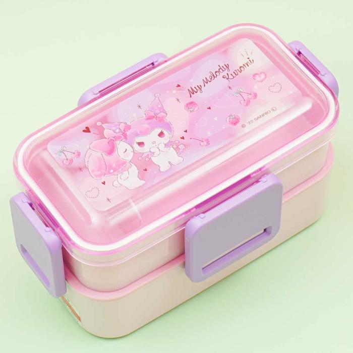 Bento & Lunch Boxes |  My Melody & Kuromi Stackable Bento Set Bento & Lunch Boxes Bento & Lunch Boxes