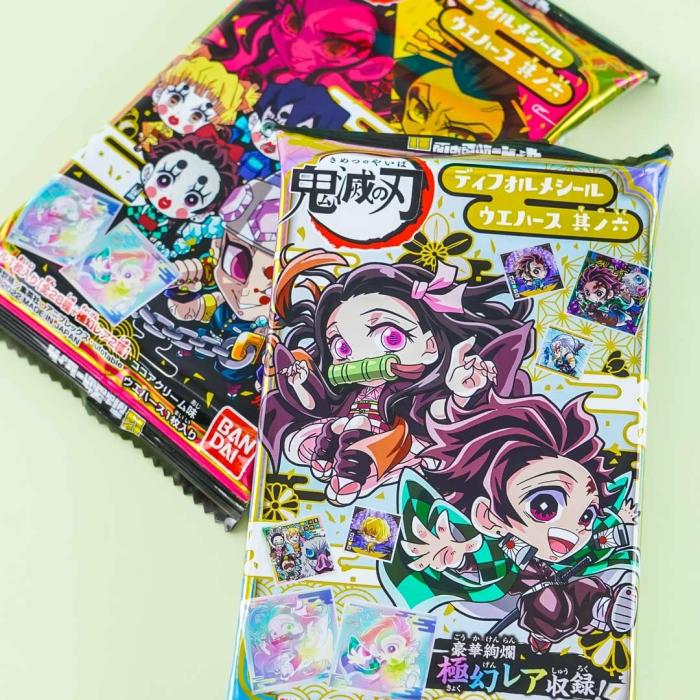 Collectibles |  Demon Slayer Wafer With Holographic Sticker Set Collectibles Collectibles