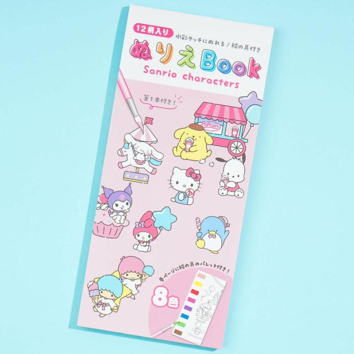 Diy & Craft |  Sanrio Characters Amusement Park Coloring Book & Paint Palette Diy & Craft Diy & Craft