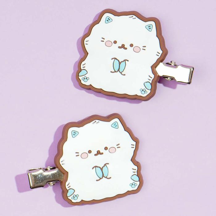 Hair Goods |  Funwari Necolon Blue Fluffy Cat Hair Clips Accessories Hair Goods