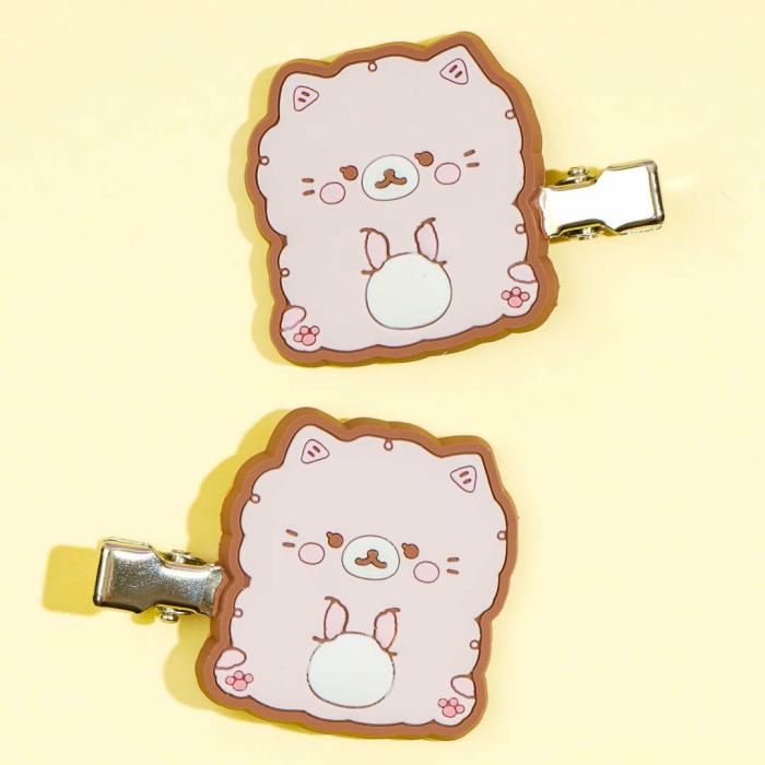 Hair Goods |  Funwari Necolon Pink Fluffy Cat Hair Clips Accessories Hair Goods