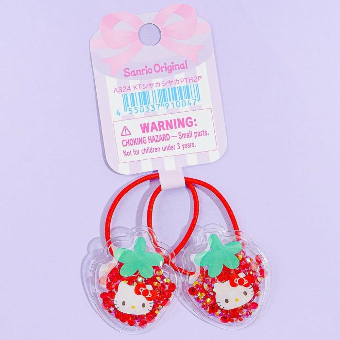 Hair Goods |  Hello Kitty Glittery Hair Ties Accessories Hair Goods