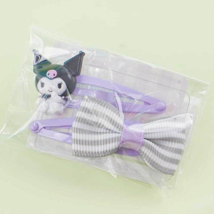 Hair Goods |  Kuromi & Ribbon Hair Clip Set Accessories Hair Goods