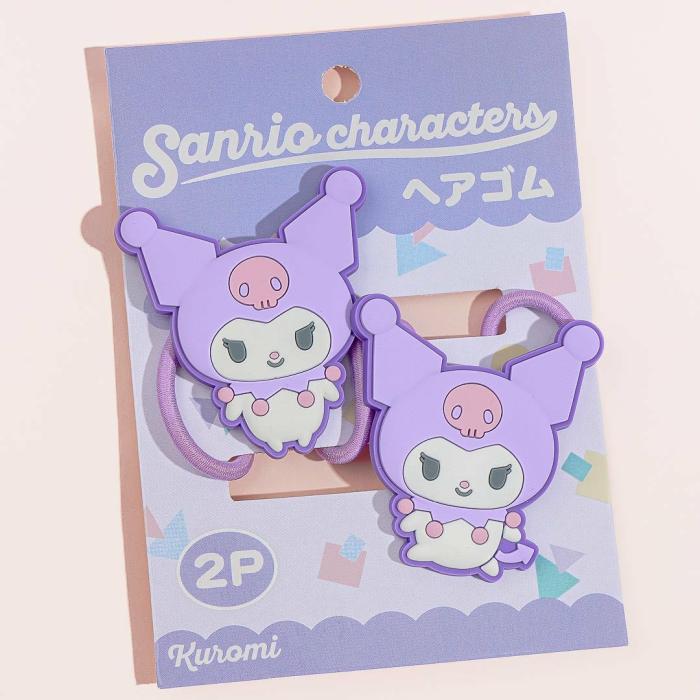 Hair Goods |  Kuromi Rubber Charm Hair Tie Set Accessories Hair Goods