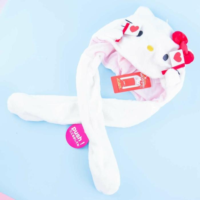 Headwear |  Hello Kitty Fluffy Hat With Movable Cheering Hands Accessories Headwear