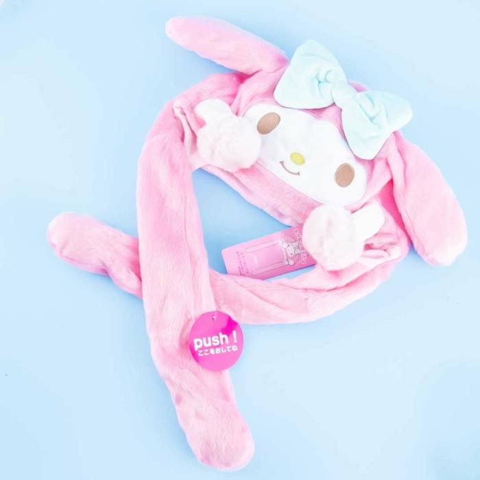 Headwear |  My Melody Fluffy Hat With Movable Cheering Hands Accessories Headwear