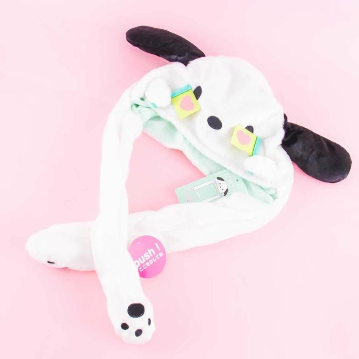 Headwear |  Pochacco Fluffy Hat With Movable Cheering Hands Accessories Headwear