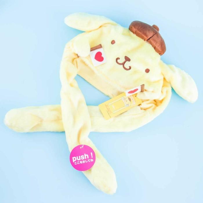 Headwear |  Pompompurin Fluffy Hat With Movable Cheering Hands Accessories Headwear