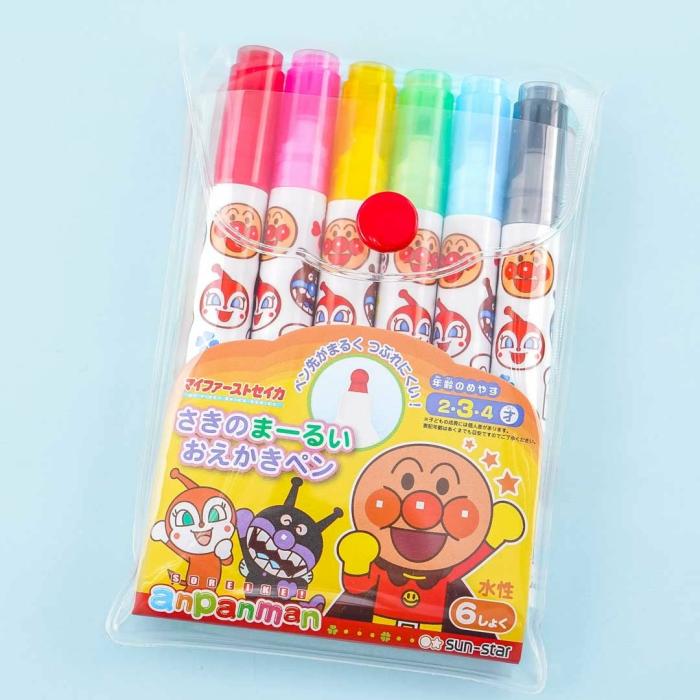 Highlighters & Markers |  Anpanman Round Tip Marker Set – 6 Pcs Highlighters & Markers Highlighters & Markers