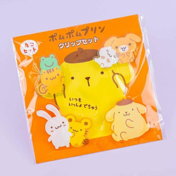 Home Goods |  Pompompurin Team Pudding Acrylic Photo Clip Set – 4 Pcs Home Home Goods