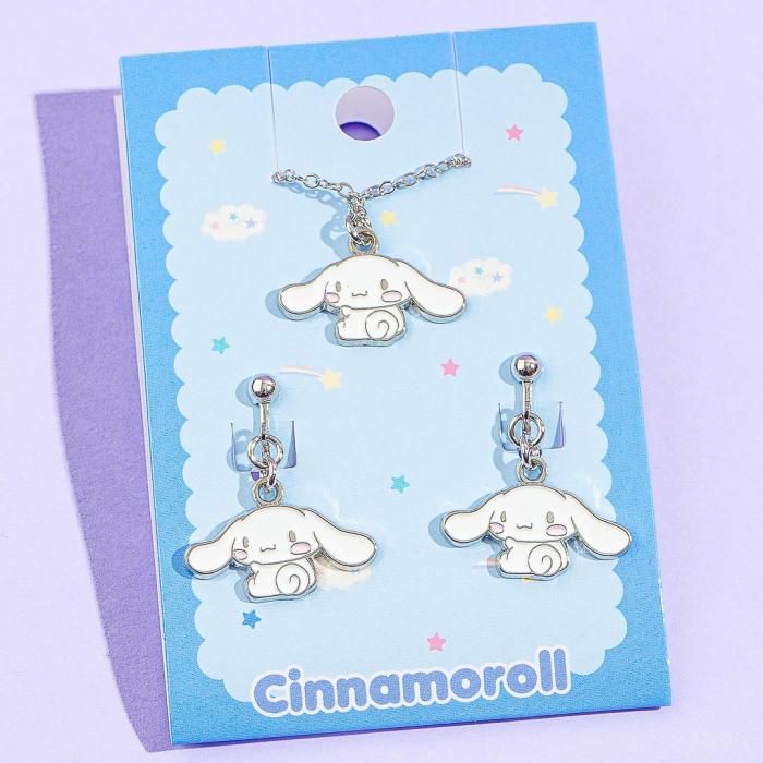 Jewelry & Watches |  Cinnamoroll Necklace & Earrings Set Accessories Jewelry & Watches