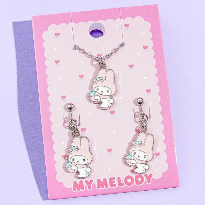 Jewelry & Watches |  My Melody Necklace & Earrings Set Accessories Jewelry & Watches