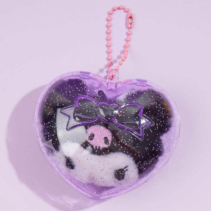 Keychains & Charms |  Kuromi Glittery Heart Case Charm Accessories Keychains & Charms