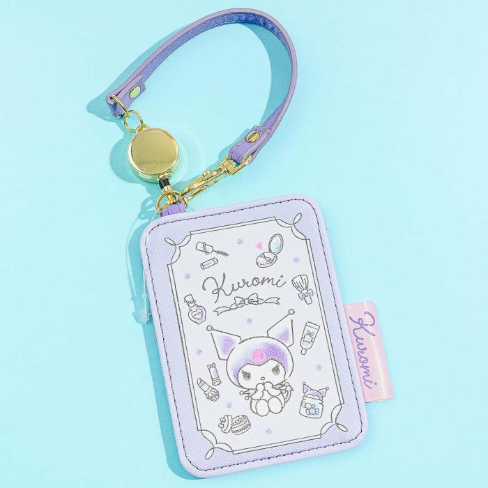 Lanyards & Card Holders |  Kuromi Beauty & Sweets Pass Case With Reel Accessories Lanyards & Card Holders