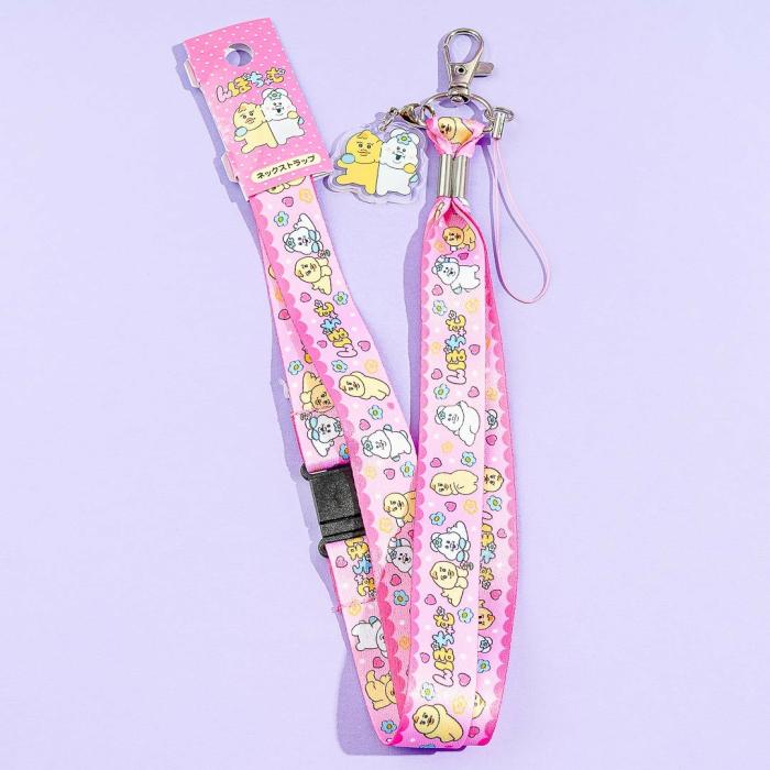 Lanyards & Card Holders |  Npochamu & Kimimaro Flowers & Hearts Lanyard Accessories Lanyards & Card Holders