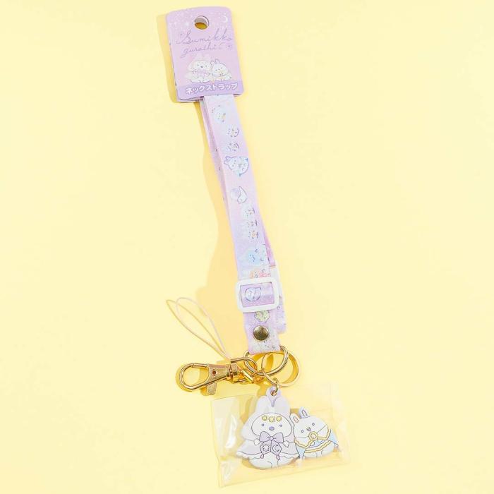 Lanyards & Card Holders |  Sumikko Gurashi Rabbit’S Mysterious Spell Lanyard Accessories Lanyards & Card Holders