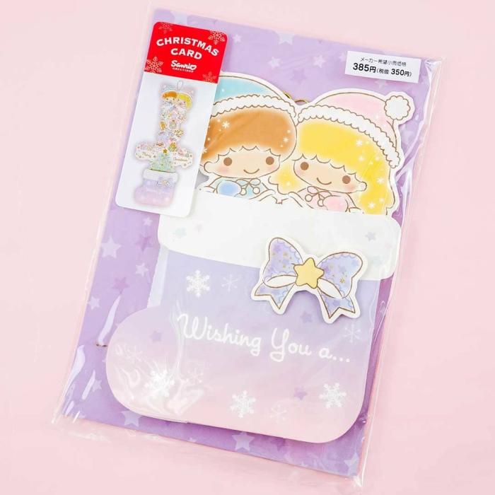 Letters & Cards |  Little Twin Stars Expandable Christmas Stocking Card Letters & Cards Letters & Cards