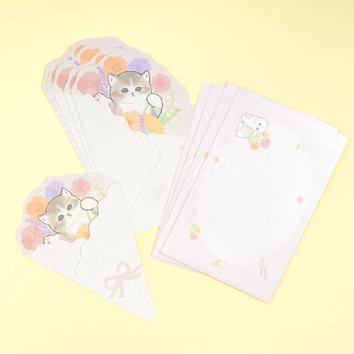 Letters & Cards |  Mofusand Flower Bouquet Letter Set Letters & Cards Letters & Cards