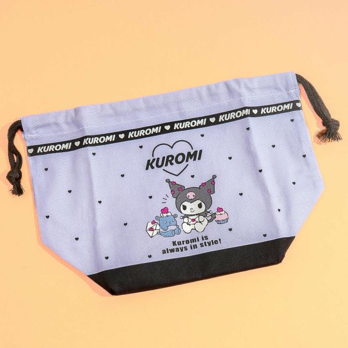 Lunch Bags |  Kuromi Hearts Drawstring Lunch Bag Bags Lunch Bags