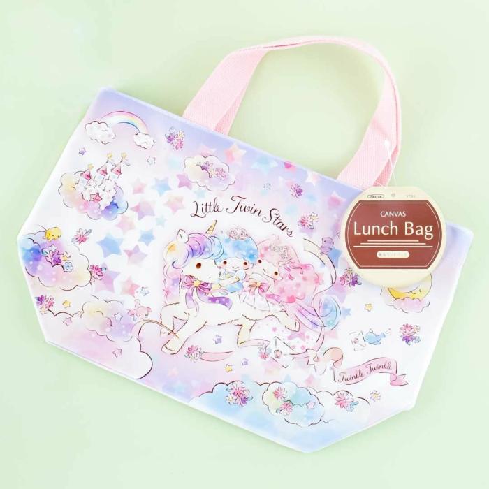 Lunch Bags |  Little Twin Stars Unicorn Ride Canvas Lunch Bag Bags Lunch Bags