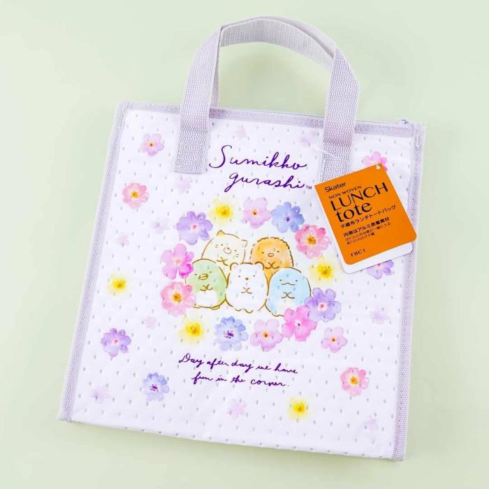 Lunch Bags |  Sumikko Gurashi Flowery Lunch Tote Bags Lunch Bags