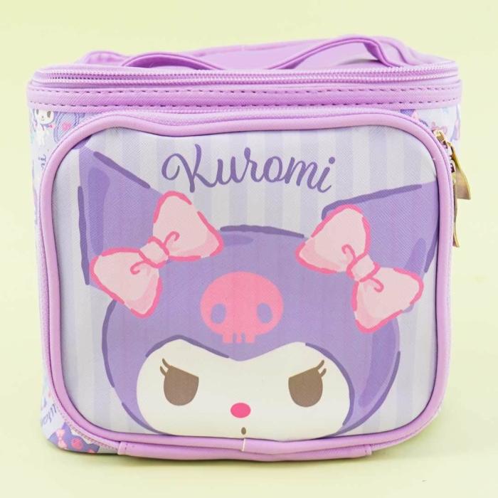 Makeup Bags |  Kuromi Pretty Ribbon Cube Vanity Pouch Bags Makeup Bags