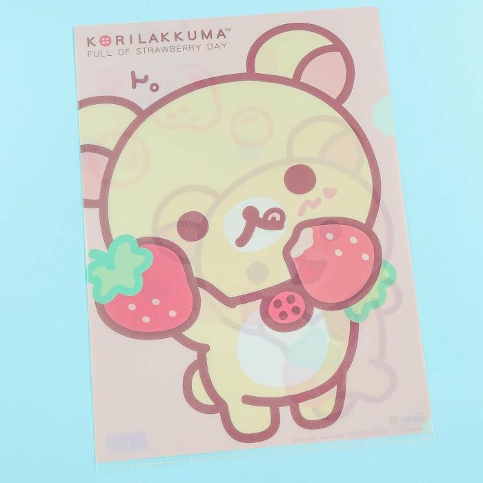 More Stationery |  Korilakkuma Fully Of Strawberry Day A4 File Folder More Stationery More Stationery