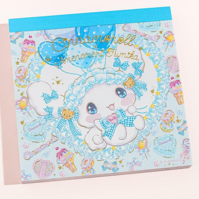 Notebooks & Pads |  Cinnamoroll X Amenomori Fumika Square Memo Notebooks & Pads Notebooks & Pads