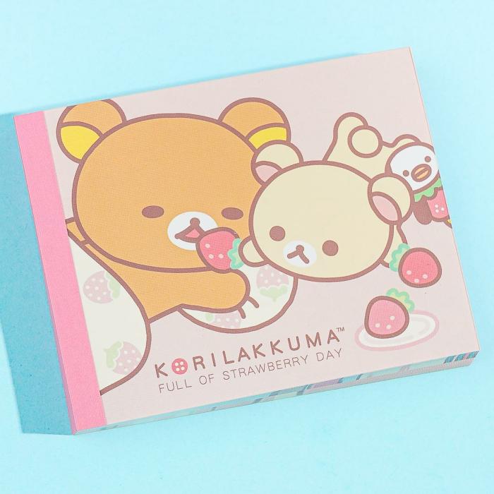 Notebooks & Pads |  Korilakkuma Full Of Strawberry Day Memo Pad – Picnic Notebooks & Pads Notebooks & Pads