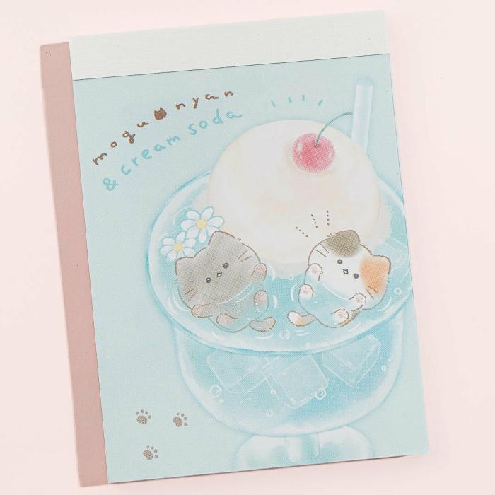 Notebooks & Pads |  Mogu Nyan Cream Soda Mini Memo Pad Notebooks & Pads Notebooks & Pads