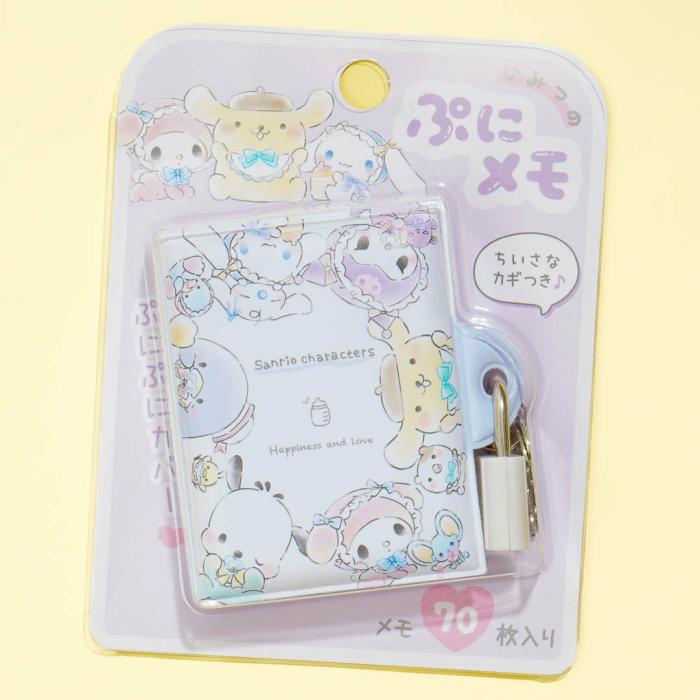 Notebooks & Pads |  Sanrio Characters Happiness & Love Memo Pad With Lock Notebooks & Pads Notebooks & Pads