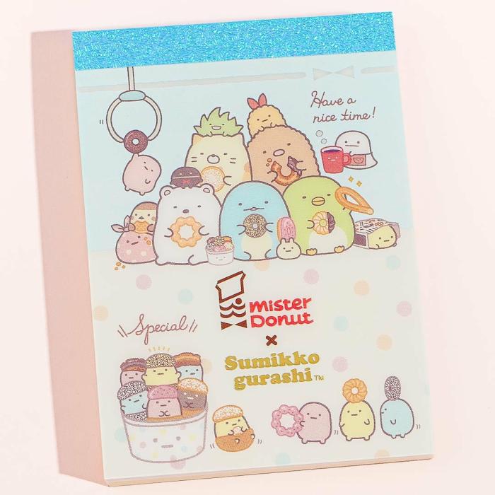 Notebooks & Pads |  Sumikko Gurashi X Mister Donut Special Donut Memo Pad Notebooks & Pads Notebooks & Pads