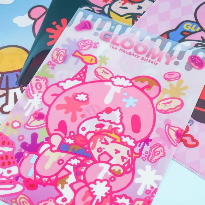 Office |  Gloomy Bear Clear File Folder Set – 4 Pcs Office Office