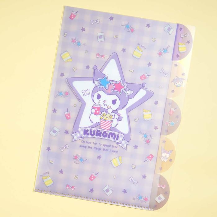 Office |  Kuromi Snack Time Clear Index File Folder Office Office