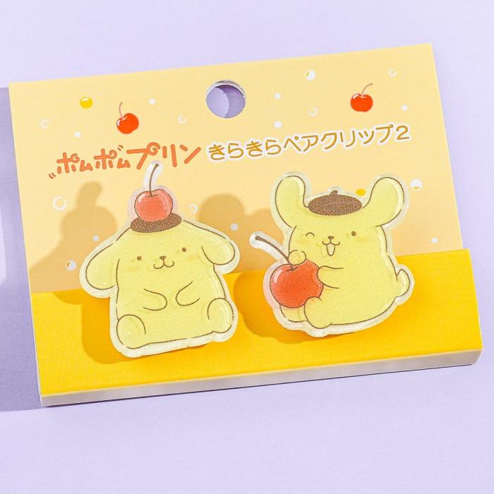 Office |  Pompompurin Cherry Twin Pair Clip Set – 2 Pcs Office Office