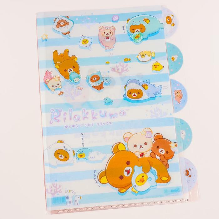 Office |  Rilakkuma Under The Sea Dress-Up Multi-Slot A4 File Folder Office Office