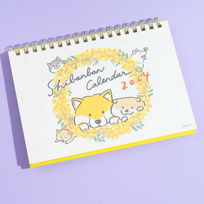 Office |  Shibanban Floral 2024 Desk Calendar Office Office