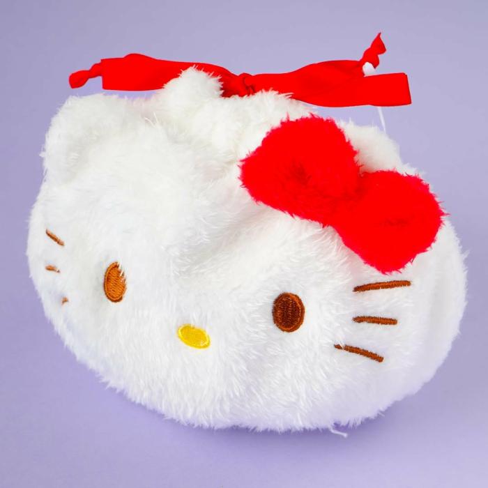 Pouches |  Hello Kitty Fluffy Face Drawstring Pouch Bags Pouches