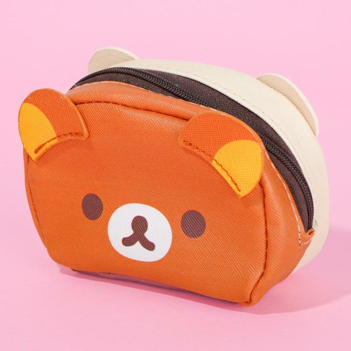 Pouches |  Rilakkuma & Korilakkuma Face Double-Sided Pouch Bags Pouches