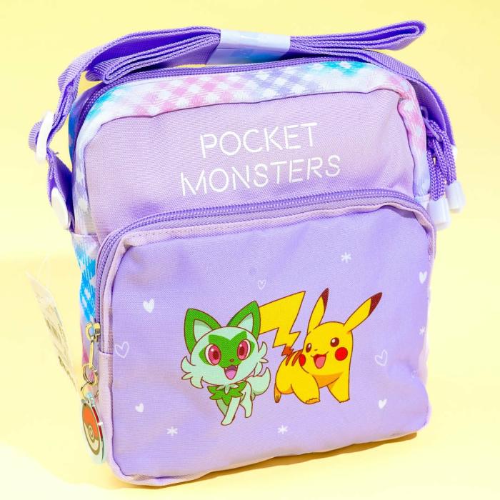 Shoulder Bags |  Pokemon Gingham Shoulder Bag With Acrylic Charm Bags Shoulder Bags