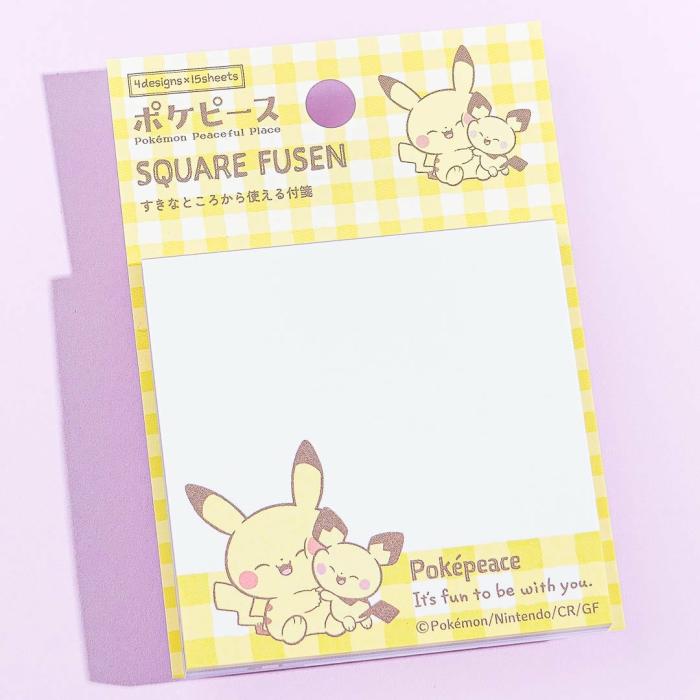 Sticky Notes |  Pokemon Pokepeace Pikachu & Friends Sticky Notes Stationery Sticky Notes