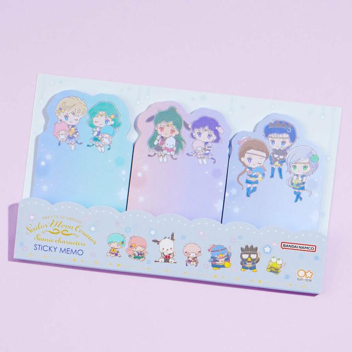 Sticky Notes |  Sailor Moon Cosmos X Sanrio Characters Sticky Tab Set – Outer Guardians Stationery Sticky Notes